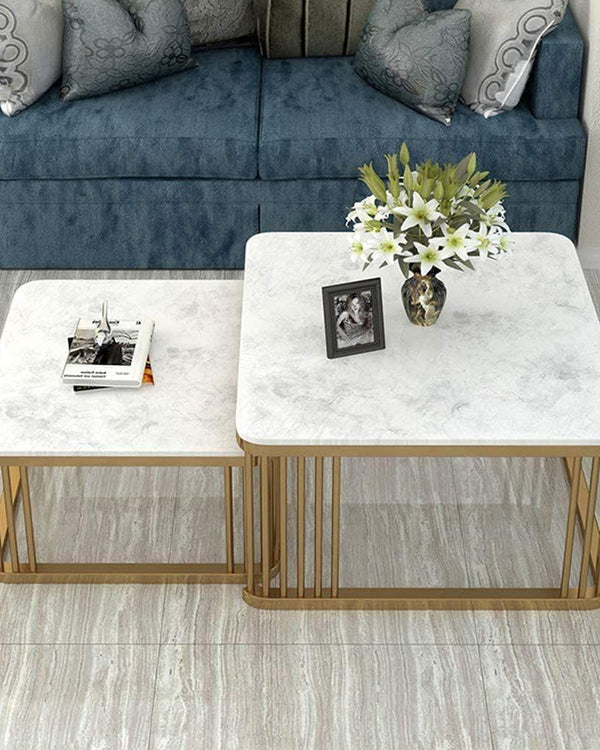 Square Center Nesting Tables Set. - Bloomart
