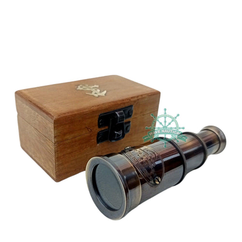 Marine Telescope Nautical Antique Solid Brass Pirate Spyglass 4