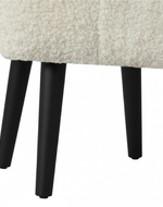 Bloomart Boucle Fabric Lounge Chair Beige