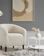 Bloomart Boucle Fabric Lounge Chair Beige