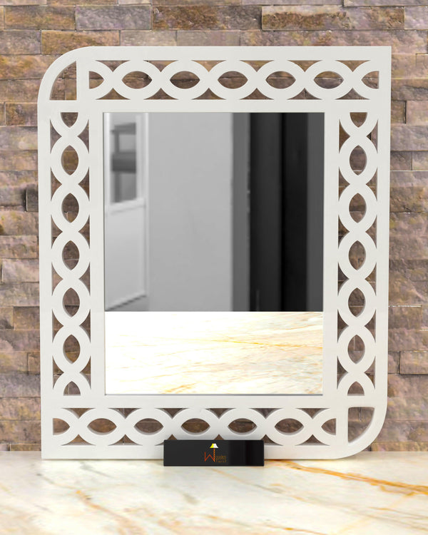 Modern Decorative Wooden Wall Mirror Bathroom Mirror - Bloomart