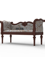 Bloomart Crux Hand Craved Teak Wood 2 Seater Sofa Bench For Living Room