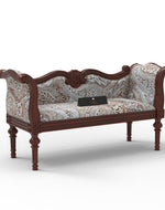 Bloomart Crux Hand Craved Teak Wood 2 Seater Sofa Bench For Living Room