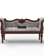 Bloomart Crux Hand Craved Teak Wood 2 Seater Sofa Bench For Living Room