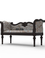 Bloomart Crux Hand Craved Teak Wood 2 Seater Sofa Bench For Living Room