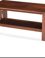 Bloomart Sepia Handmade Mango Wood Rectangular Center Table in Walnut Finish Rustic Living Room with Storage