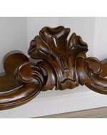 Wooden Italian Baroque Style Hand Carved Teak Wood Console Table with Composite Marble Top