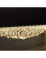 Hand Carved Baroque Style Lacquered Velvet Burgundy Crystal Sw Buttons (Gold)