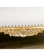 Hand Carved French Baroque Style Gold Leaf White Crystal Sw Buttons