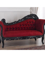 Hand Carved Barock Stil Chaise Longue Sofa Champagner Crystal (Teak Wood) - Bloomart