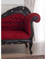 Hand Carved Barock Stil Chaise Longue Sofa Champagner Crystal (Teak Wood)