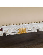 Hand Carved Barock Stil Chaise Longue Sofa Champagner Crystal (Teak Wood)