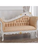 Hand Carved Barock Stil Chaise Longue Sofa Champagner Crystal (Teak Wood) - Bloomart