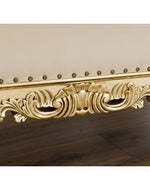 Hand Carved Barock Stil Chaise Longue Sofa Champagner Crystal (Teak Wood)