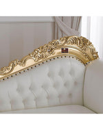Hand Carved Barock Stil Chaise Longue Sofa Champagner Crystal (Teak Wood)