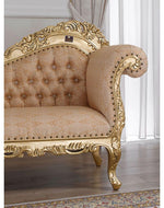 Hand Carved Barock Stil Chaise Longue Sofa Champagner Crystal (Teak Wood)
