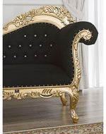 Hand Carved Barock Stil Chaise Longue Sofa Champagner Crystal (Teak Wood)