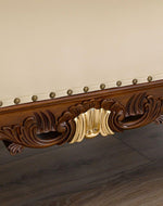 Hand Carved Barock Stil Chaise Longue Sofa Champagner Crystal (Teak Wood)