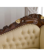 Hand Carved Barock Stil Chaise Longue Sofa Champagner Crystal (Teak Wood)
