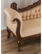 Hand Carved Barock Stil Chaise Longue Sofa Champagner Crystal (Teak Wood)