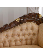 Hand Carved Barock Stil Chaise Longue Sofa Champagner Crystal (Teak Wood)