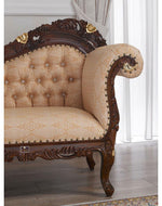 Hand Carved Barock Stil Chaise Longue Sofa Champagner Crystal (Teak Wood)