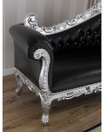 Hand Carved Barock Stil Chaise Longue Sofa Champagner Crystal (Teak Wood)