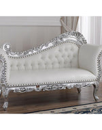 Hand Carved Barock Stil Chaise Longue Sofa Champagner Crystal (Teak Wood) - Bloomart