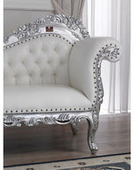 Hand Carved Barock Stil Chaise Longue Sofa Champagner Crystal (Teak Wood)