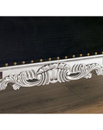 Hand Carved Barock Stil Chaise Longue Sofa Champagner Crystal (Teak Wood)