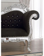 Hand Carved Barock Stil Chaise Longue Sofa Champagner Crystal (Teak Wood)