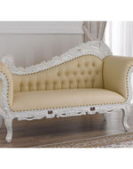 Hand Carved Barock Stil Chaise Longue Sofa Champagner Crystal (Teak Wood) - Bloomart