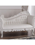 Hand Carved Barock Stil Chaise Longue Sofa Champagner Crystal (Teak Wood) - Bloomart