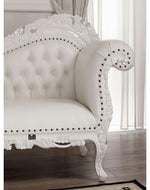 Hand Carved Barock Stil Chaise Longue Sofa Champagner Crystal (Teak Wood)