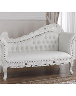 Hand Carved Barock Stil Chaise Longue Sofa Champagner Crystal (Teak Wood) - Bloomart