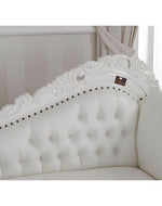Hand Carved Barock Stil Chaise Longue Sofa Champagner Crystal (Teak Wood)