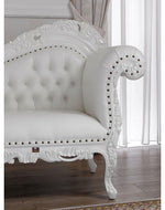 Hand Carved Barock Stil Chaise Longue Sofa Champagner Crystal (Teak Wood)