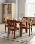 Premium Solid Teak Wood 4 Seater Dining Set - WoodenTwist