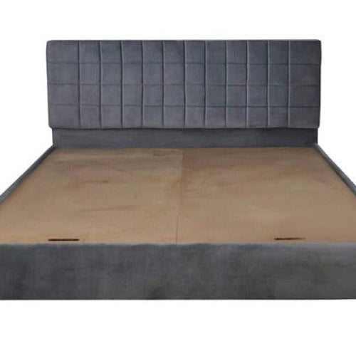 Austin Queen Bed with Upholstered Headboard in (Grey)