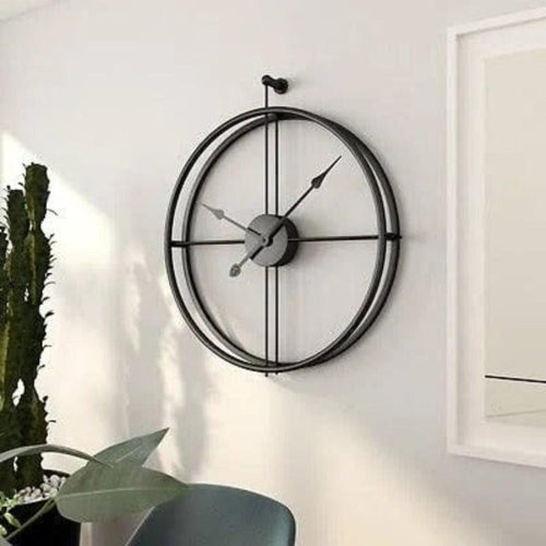 Black Minimalist Wall Clock - Bloomart