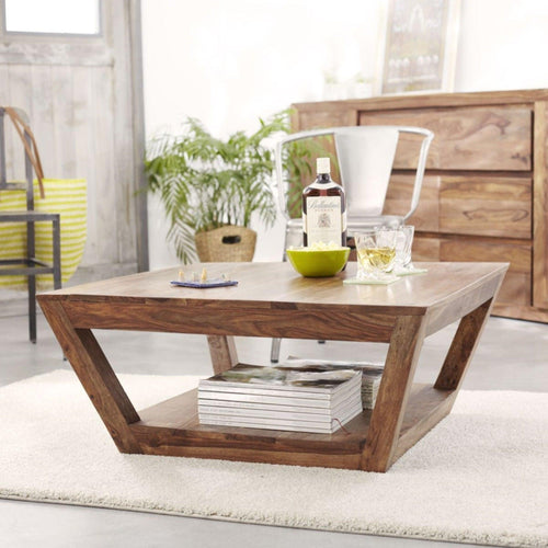 Muar Center Table with Bottom Shelf - Bloomart
