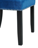 Wooden Twist Lacquer Upholstered Teak Wood Dining Chair ( Set of 2 )