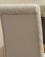 Wooden Twist Button Tufted Parsons Teak Wood Dining Chair (Set of 2)