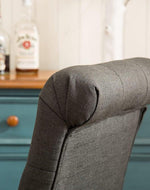 Wooden Twist Button Tufted Parsons Teak Wood Dining Chair (Set of 2)