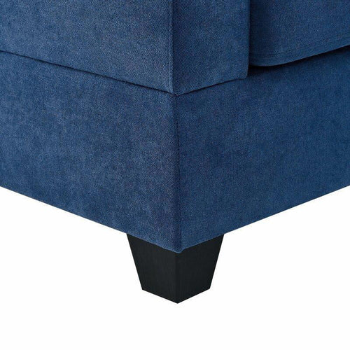 Bloomart Valeur Solid Wood Right Hand Facing Sparkle Fabric 5 Seater Corner L-Shaped Sectional Sofa Modern Living Room