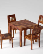 Premium Solid Teak Wood 4 Seater Dining Set