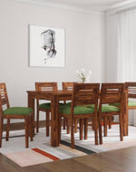 Grazi Teak Wood 6 Seater Dining Set - WoodenTwist
