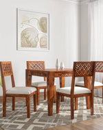 Designer Teak Wood Dining Set - WoodenTwist