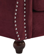 Designer Velvet Rolled Arm Chesterfield Sofa (3 Seater)