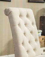 Wooden Twist Button Tufted Parsons Teak Wood Dining Chair (Set of 2)
